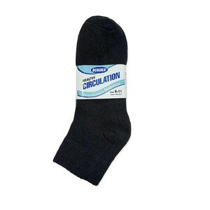 Black Men's Diabetic Quarter Ankle - Set Of 3 Pairs - Foot Socks